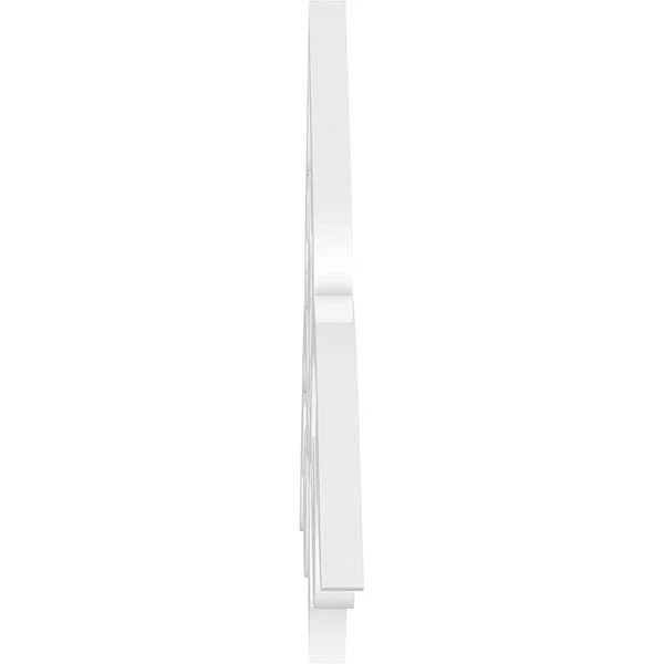Ekena Millwork GPP072X015X100WHI 72x22W x 15x22H x 1x22P (5/12) Pitch Whitman Architectural Grade PVC Gable Pediment
