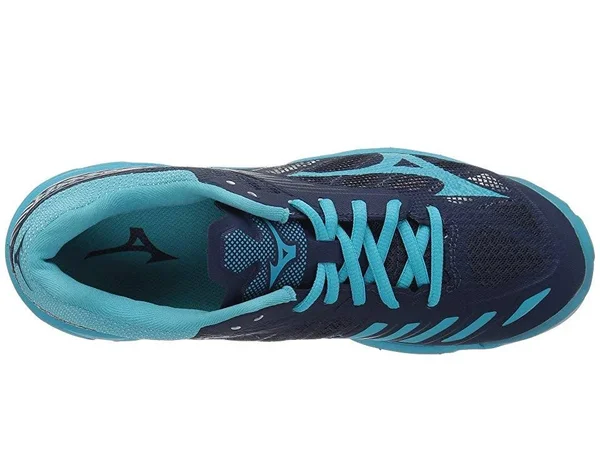 Mizuno Wave Lightning Z4 Navy/Aqua Women's Volleyball Shoes, Size: 7.5