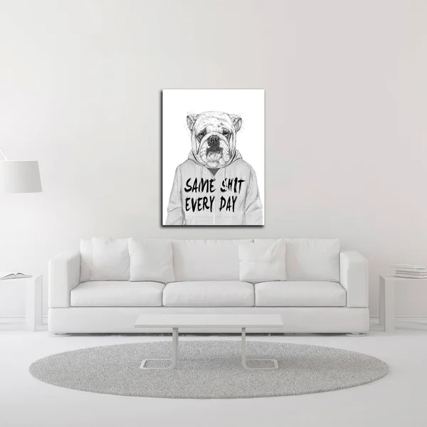 32x22 x 24x22 Same Shit Everyday by Balazs Solti Print on Canvas