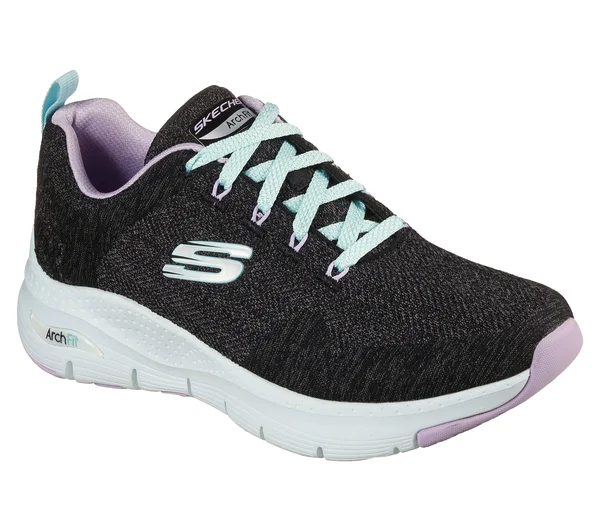 Skechers Arch Fit-Comfy Wave Women's Walking Shoes - Black