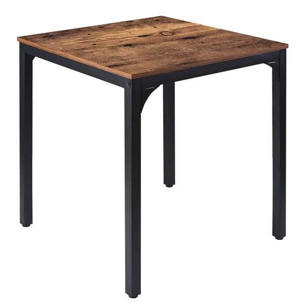Veikous 27.6''W Square Industrial Kitchen Dining Table - Brown