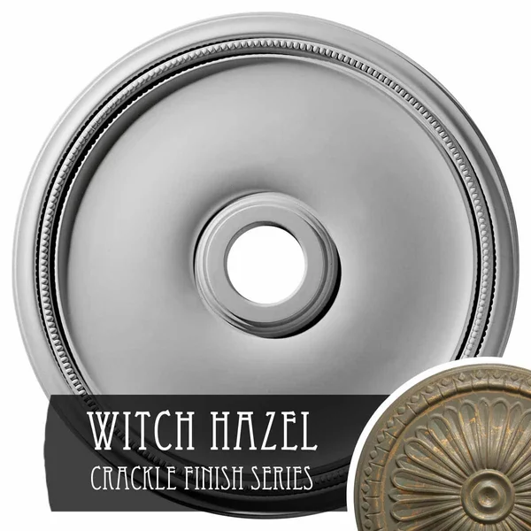24x22OD x 3 5/8x22ID x 1 3/4x22P Theia Ceiling Medallion (Fits Canopies Up to 6 3/4x22) - Hand-Painted Witch Hazel Crackle