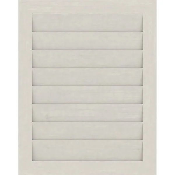 Ekena Millwork GVWVE20X1602SDPPI 20x22W x 16x22H Vertical Gable Vent (25x22W x 21x22H Frame Size): Primed - Non-Functional, Smoot