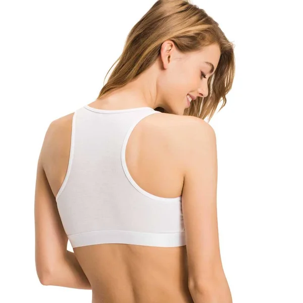 Tommy Hilfiger Cotton Mesh Bralette - White