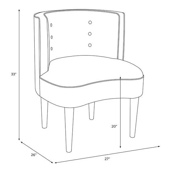 Clary Curved Back Accent Chair Yellow Velvet - Opalhouse