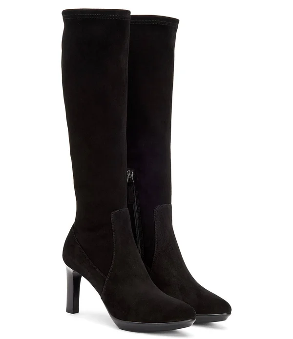 Aquatalia Women's Rhumba Knee-High Suede Boots - Black - Size 10.5