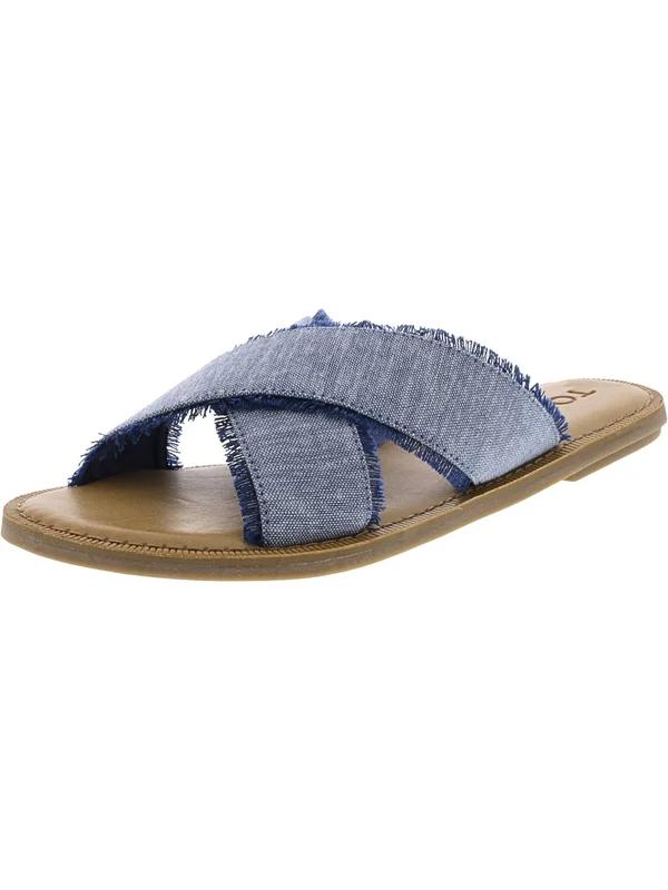 Toms Viv (Navy Multi Canvas/Translucent Stripe) Women's Sandals