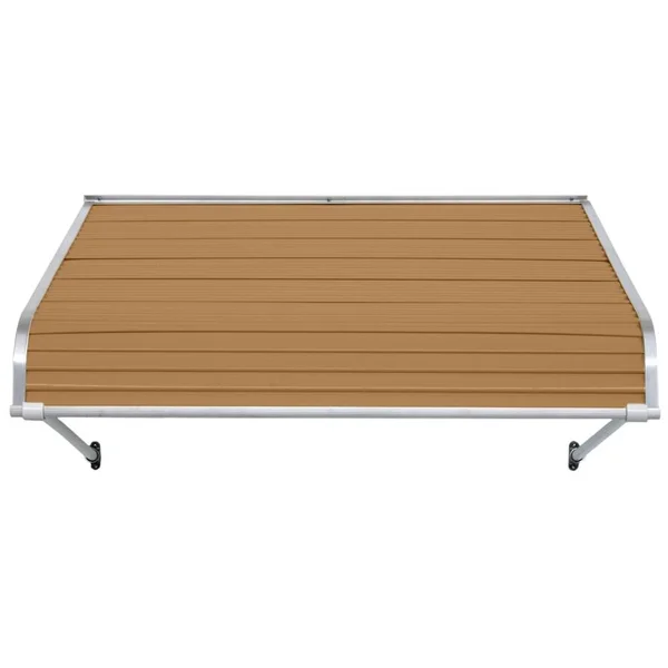 NuImage Awnings 1100 60-in Wide x 60-in Projection Mocha Tan Solid Fixed Door Awning in Brown - K111006009
