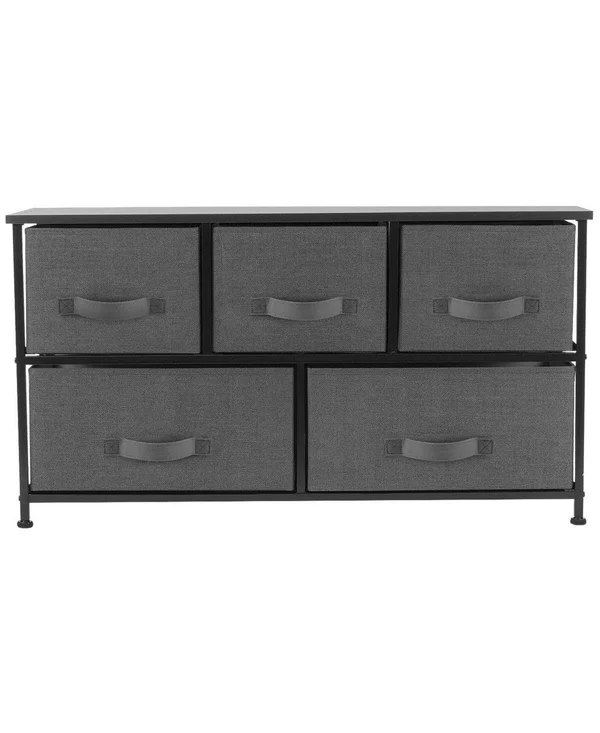 Sorbus Dresser with 5 Drawers - Gray