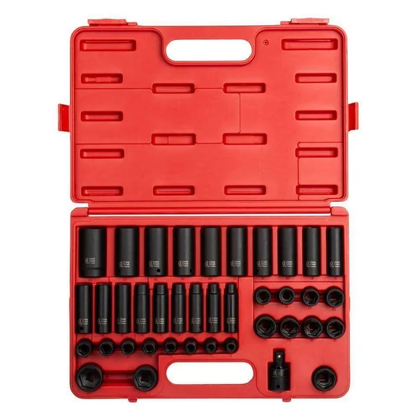 Sunex 1/2-in. Drive Metric Impact Socket Set (39-Piece) 2669