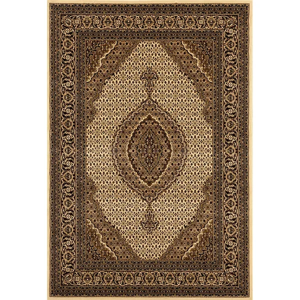 MDA Home Persian Cream/Brown Traditional Polypropylene Area Rug - 6&9x22 x 9&6x22