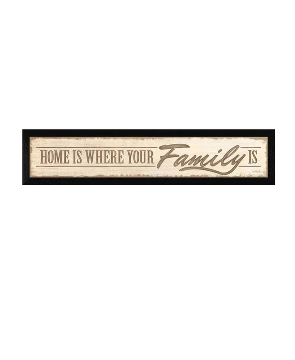 Trendy Decor 4U 8 in. Home Is Black Print Wall Art