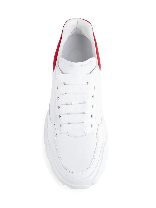 Alexander McQueen Women's Women's Court Leather Sneakers - Red - Size 5.5