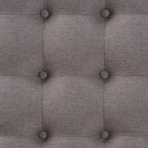 Baxton Studio Alvere Modern and Contemporary Fabric Upholstered Walnut Finished Cocktail Ottoman Grey