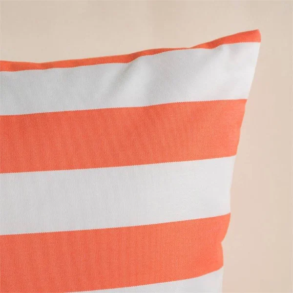 Noble House Coronado Orange Stripe Outdoor Throw Pillow (4-Pack)