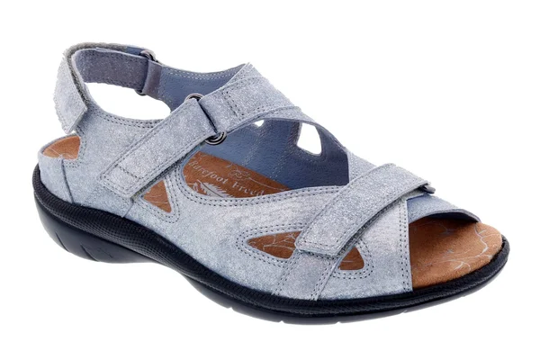 Drew Women's Lagoon Hook and Loop Sandal - Denim Dusty Leather