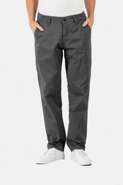 REELL Regular Fit Flex Chinos with Stretch - Grey