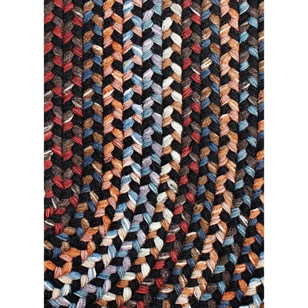 Augusta Oval Braided Wool Rug by Rhody Rug (2& x 4&) (Blue Dragon - 2& x 4& Runner)