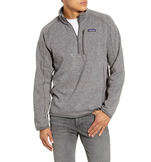Patagonia Men's Better Sweater Rib Knit 1/4 Zip, Stonewash, XXL