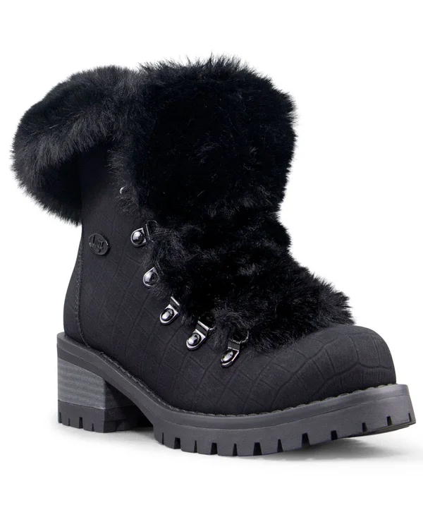 Lugz Adore Fur 9.5 Women's Black