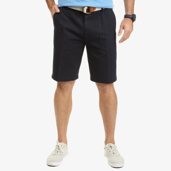 Nautica Men's Twill Flat Front Short True Navy - 34