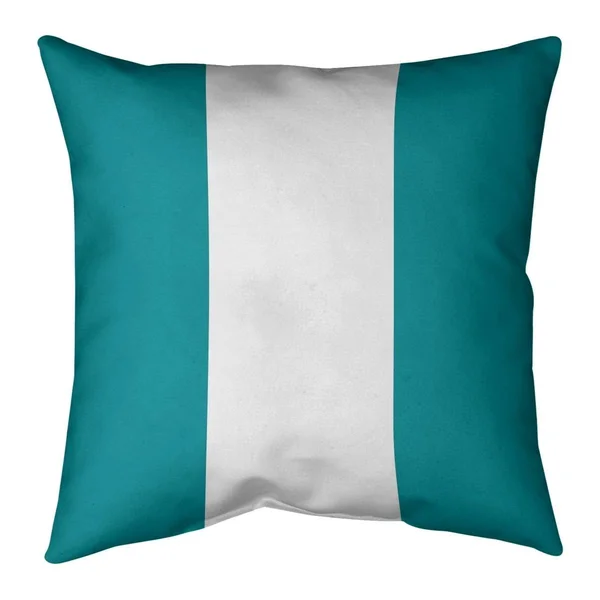 Miami Miami Football Stripes Pillow-Cotton Twill - 20 x 20 - Square - Zipper Closure - Large - Removable Cover - Accent