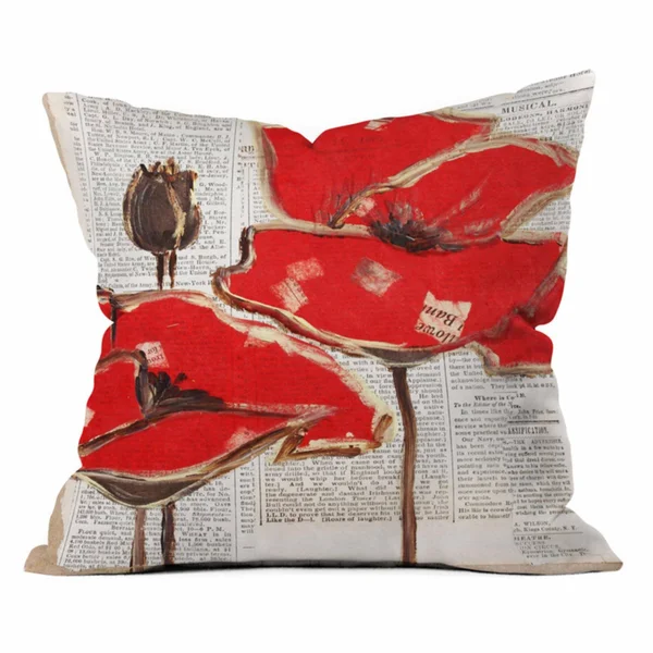 Deny Designs Irena Orlov Red Perfection Outdoor Throw Pillow