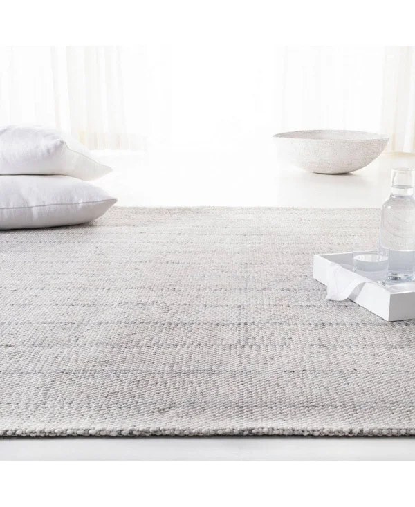 Lauren Ralph Lauren Tamworth Check LRL6450C Silver 5' x 8' Area Rug - Silver