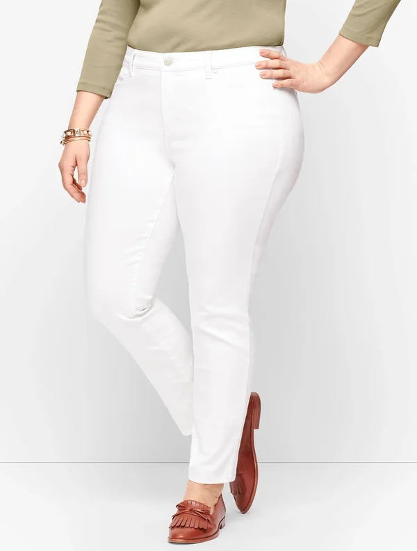 Slim Ankle Jeans - Colored - White - 18 Talbots