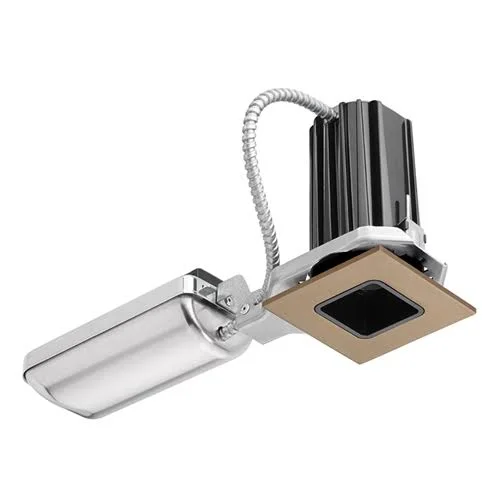 Juno Recessed Lighting 2SQ-927F1-BBZ 2x22 LED Square Downlight Cone 2700K 90CRI - Flood Beam, 120V Only, Black Reflector, Bronze