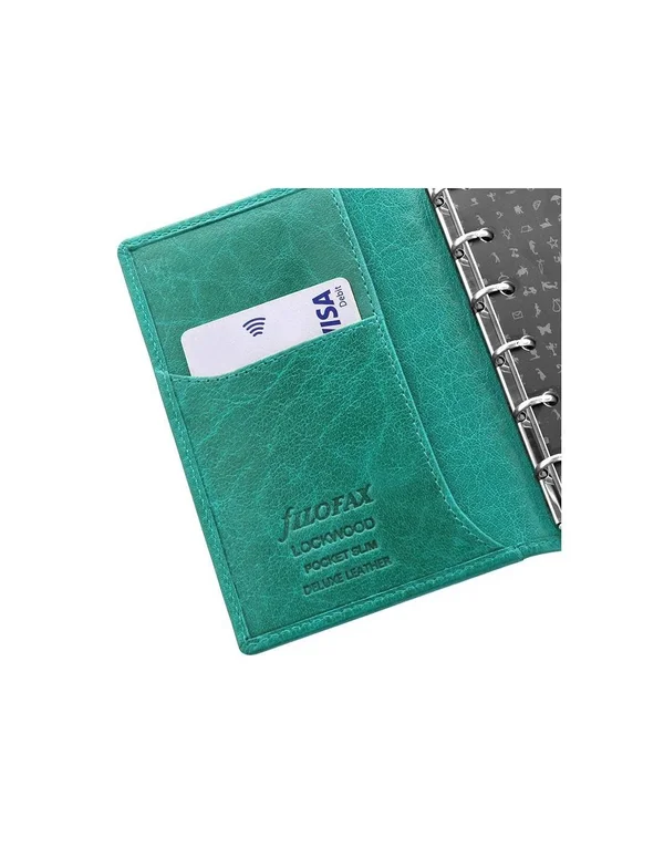 Filofax Pocket Slim Lockwood Aqua Organiser