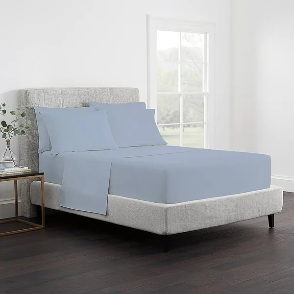 Claritin Allergen Barrier 300-Thread-Count Queen Sheet Set in Light Blue