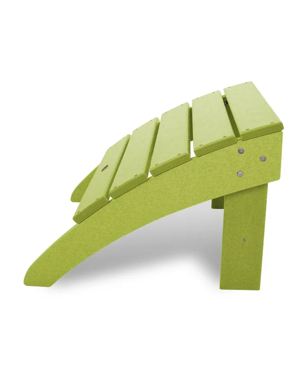 POLYWOOD South Beach Adirondack Ottoman - Lime