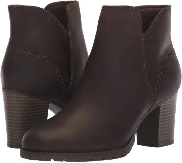 Clarks Women's Verona Trish Leather Booties - Taupe - Size 9
