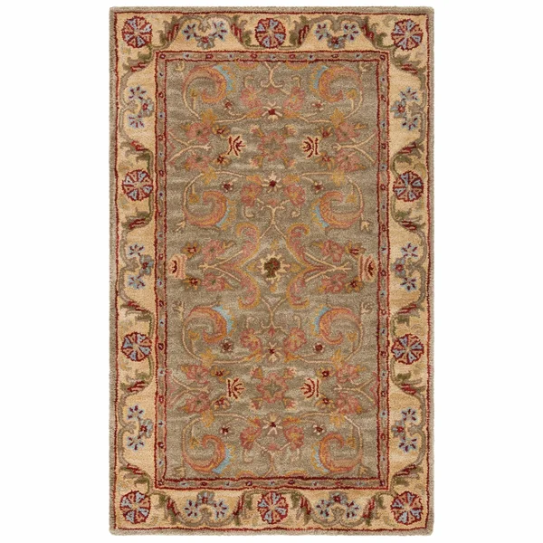 Safavieh 3& x 5& Classic CL324A Light Green, Gold Rug