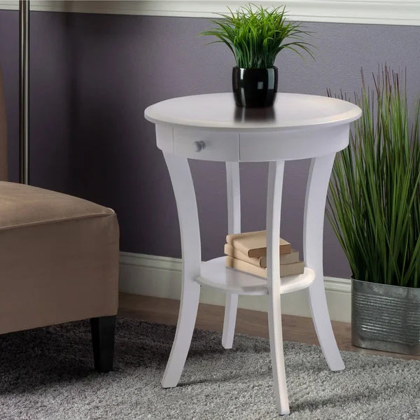 Winsome Sasha Black Round Accent Table
