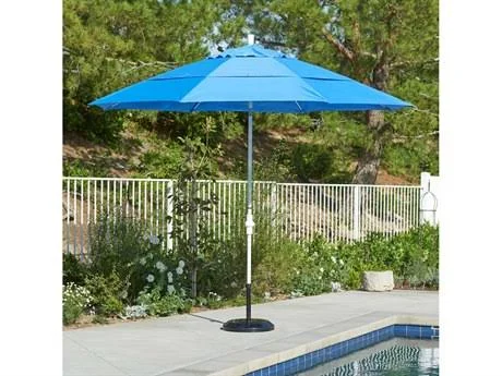 California Umbrella 11& Fiberglass Market Collar Tilt Umbrella, Black
