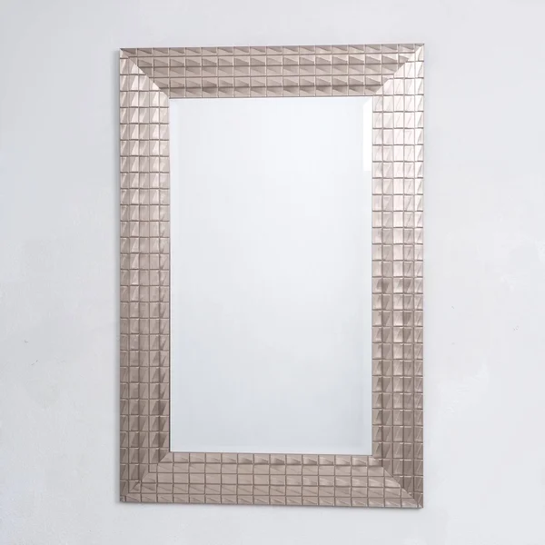 Yosemite Home Silver Blocks Framed Wall Mirror