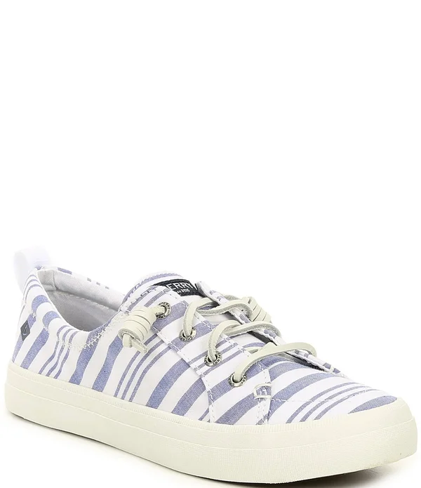 Sperry Women's Crest Vibe Beach Stripe Sneaker - Blue