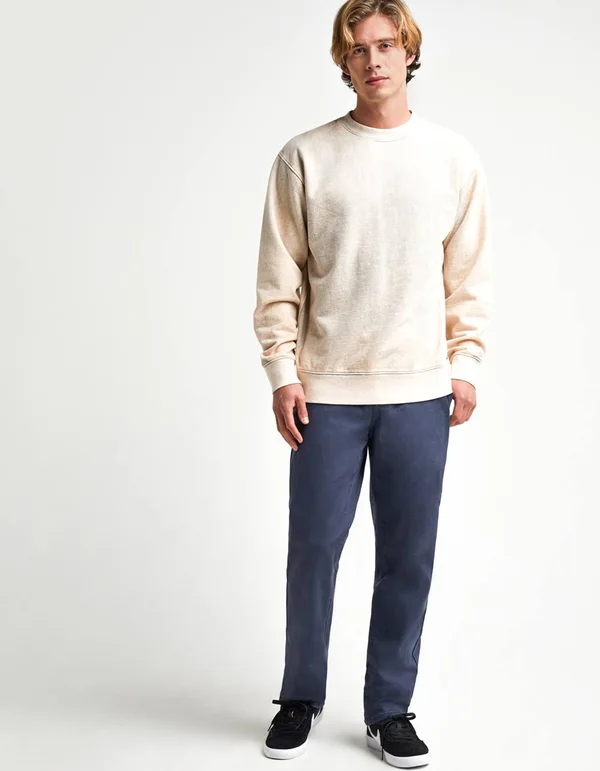 Rsq Slim Straight Washed Navy Chinos - Washed Navy - 3234