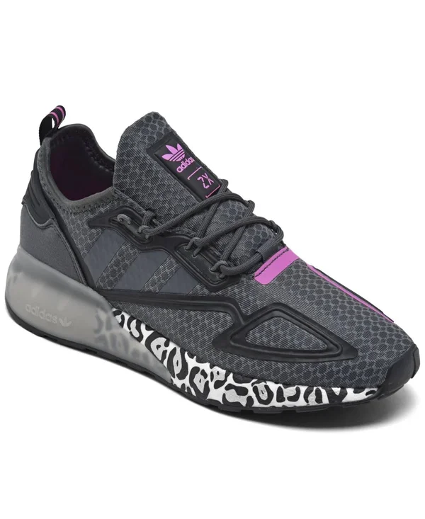 Adidas Women's Originals ZX 2K Boost Running Shoes in Black/Grey Six Size 7.0