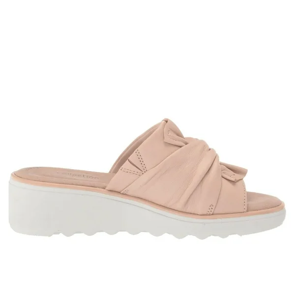 Clarks Women's Jillian Leap Wedge Slide, Size: 8.5, Blush Leather