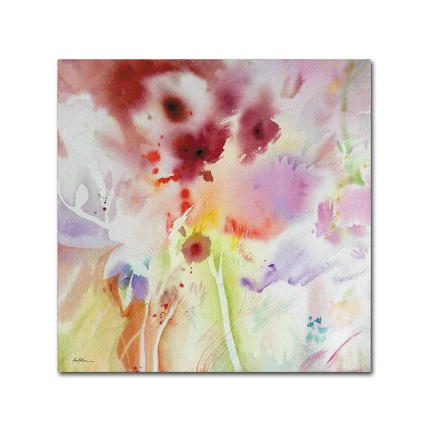 Trademark Fine Art 'Garden Impressions 3' Canvas Art by Sheila Golden, Size: 35 x 35