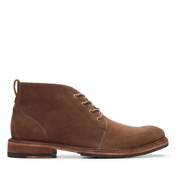 Clarks Men's Clarkdale Base Chelsea Boot - Size: 8, Taupe Suede