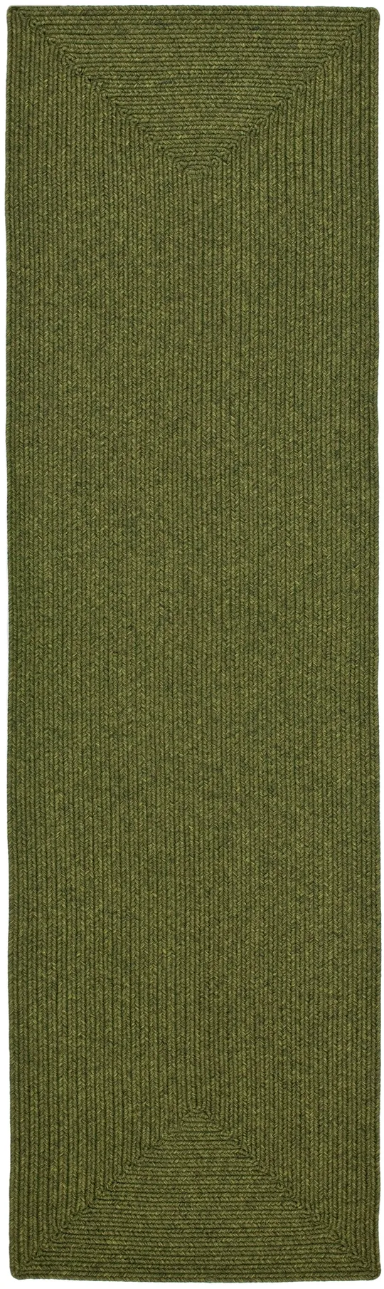 Safavieh Braided Green Area Rug; Oval 3& x 5&