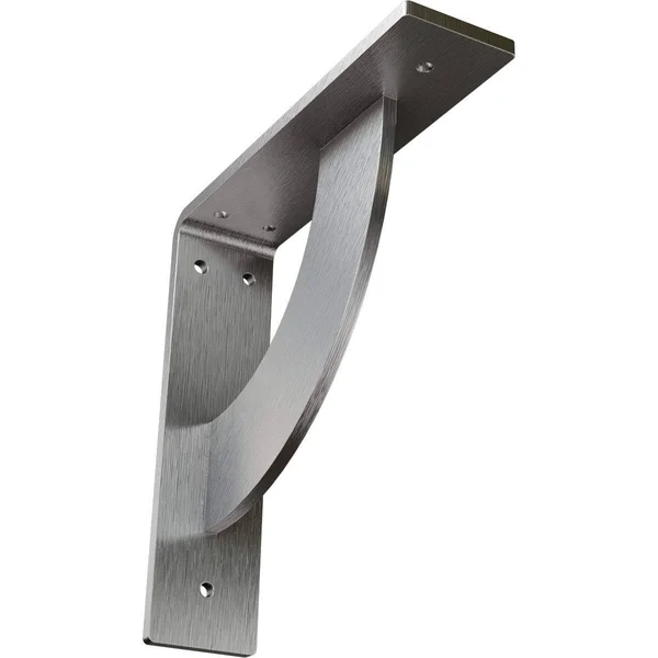 Ekena Millwork BKTM02X08X08BUSS 2 in. W x 8 in. D x 8 in. H Bulwark BRACKET - Stainless Steel