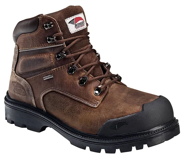 Avenger Boots Men's Brown Steel Toe Work Boot-10.5M