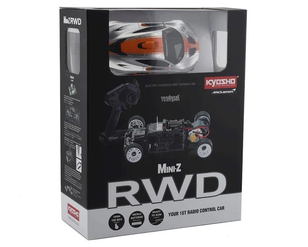 Kyosho KYO32324SO-B Mini-Z McLaren P1 GTR Silver/Orange MR-03 RWD RTR
