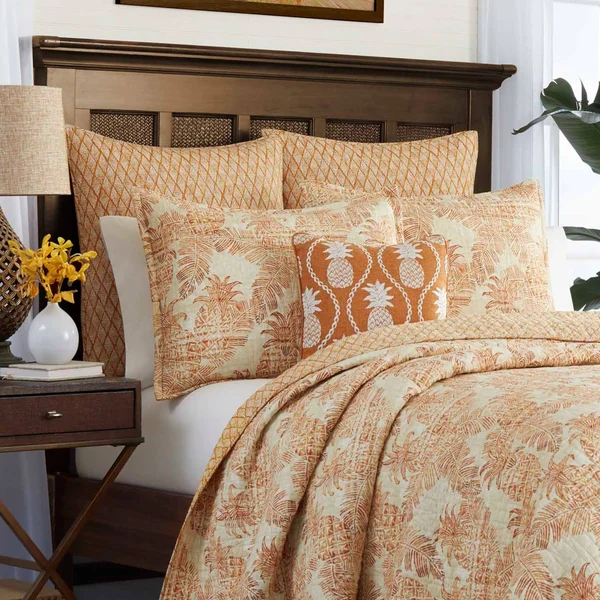 Tommy Bahama Batik Pineapple, King Sham, Orange