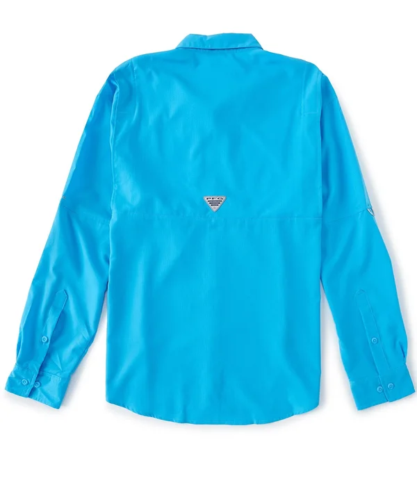 Columbia Men's Tamiami II Long Sleeve Shirt, Large, Aegean Blue